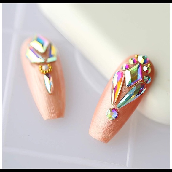 120 Pcs Multi Shapes Glass Crystal AB Rhinestones - Picture 6 of 7